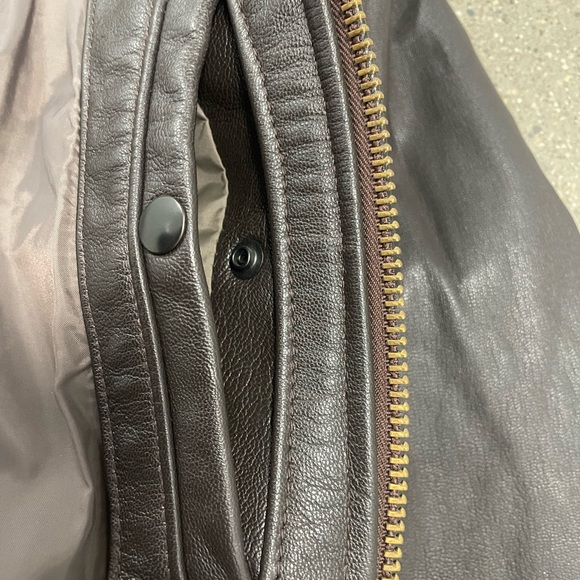 Vintage Official US Border Patrol Uniform Leather Jacket Goatskin Men’s 44 L/XL - Picture 11 of 16